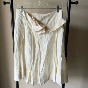 DKNY Y2K Cream A-Line linen Skirt